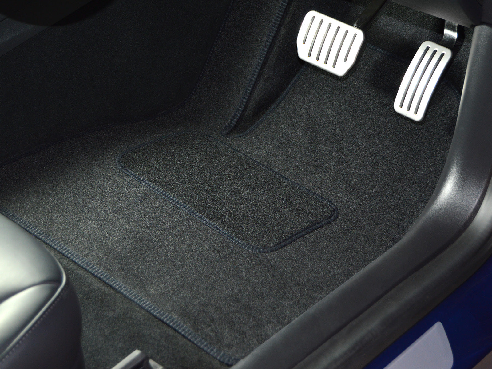 Vinorico Toyota GT86 2012+ Car Mats | Black Motor with Blue Trim & Carpet Heelpad